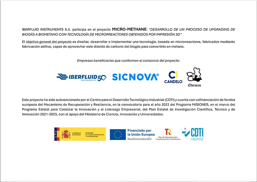 Iberfluid Instruments. S.A. obtiene una subvención por parte del CDTI del programa Misiones de Ciencia e Innovación