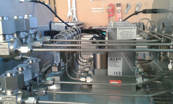 Mezclador de gases de laboratorio