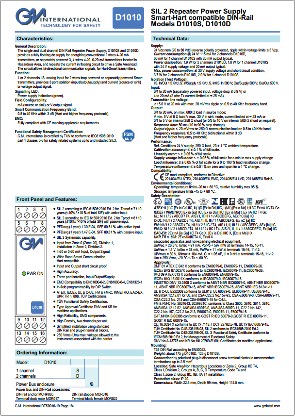 pdf Aislador galvánico D1010D