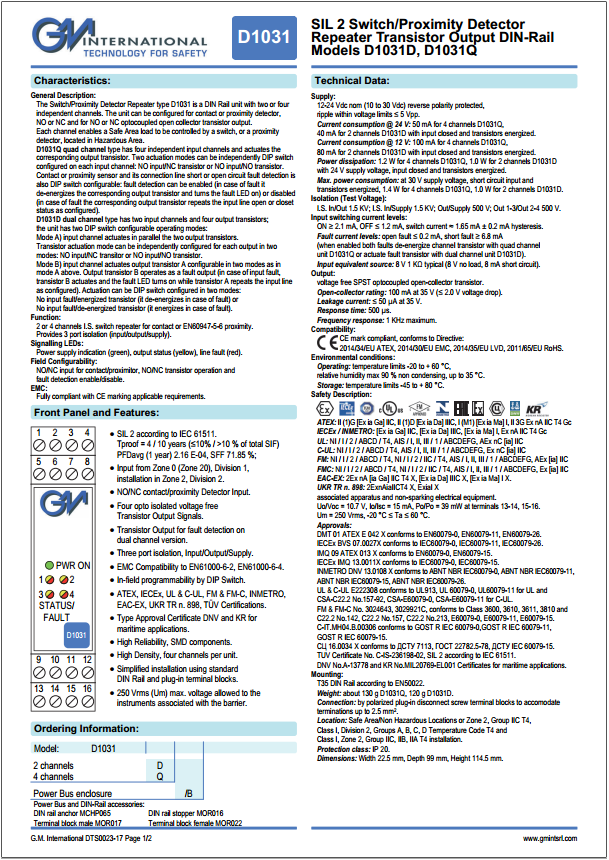 pdf Aislador galvánico D1031Q