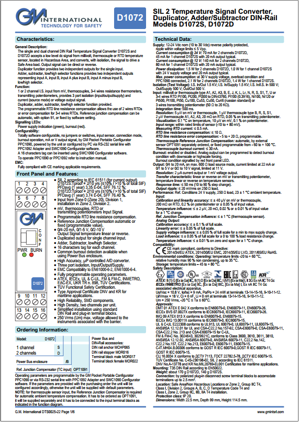 pdf Aislador galvánico D1072D