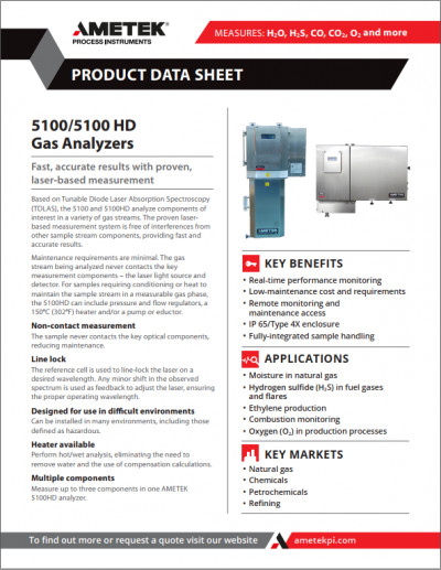 5100/5100 HD Gas Analyzers